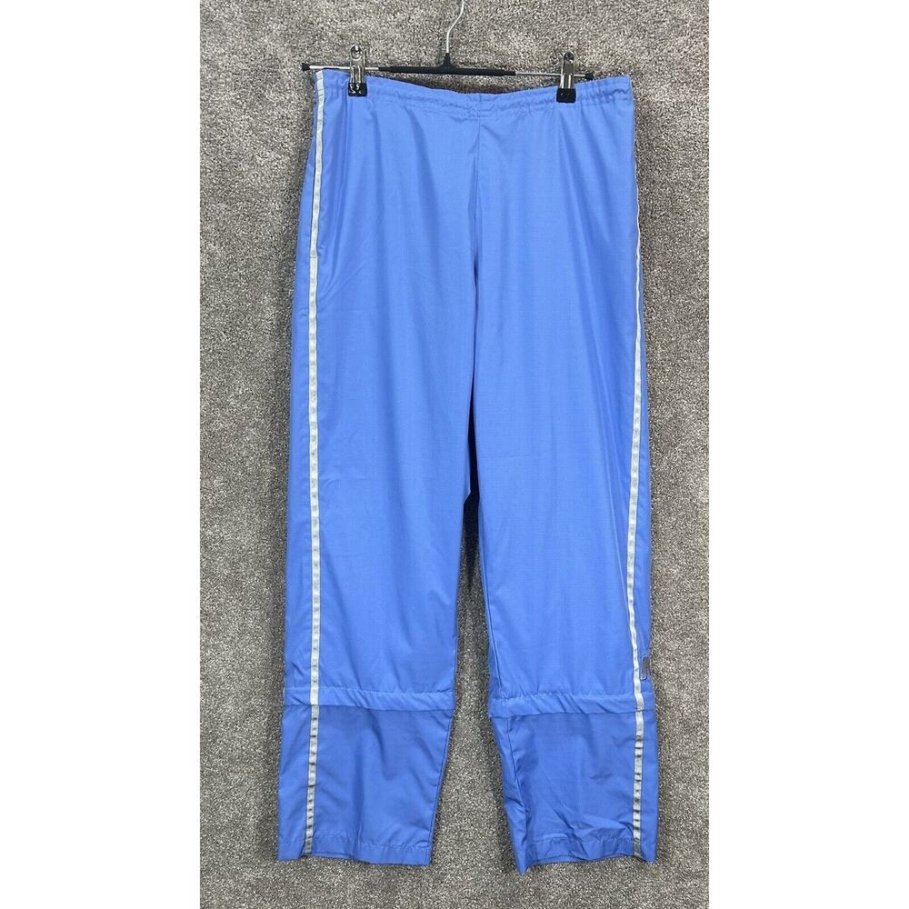 New Balance Track Pants Women Large Blue Actual 30X30 Zip Off Capris Sweat Pants